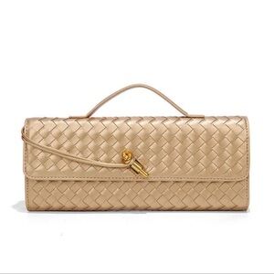 Gold Woven Wristlet